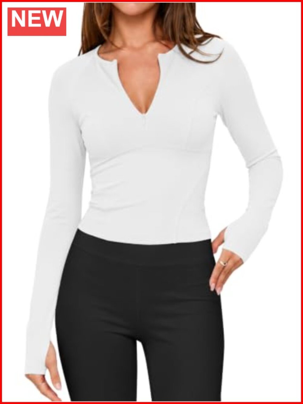 Womens Compression Shirt Long Sleeve Quarter Zip Workout Top Thumbholes